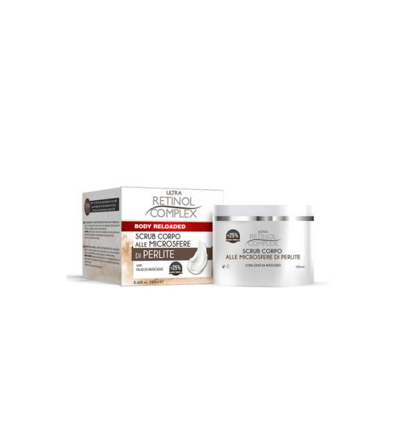 RETINOL Scrub Corpo con Microsfere di Perlite - Esfoliante e Idratante 250 ml