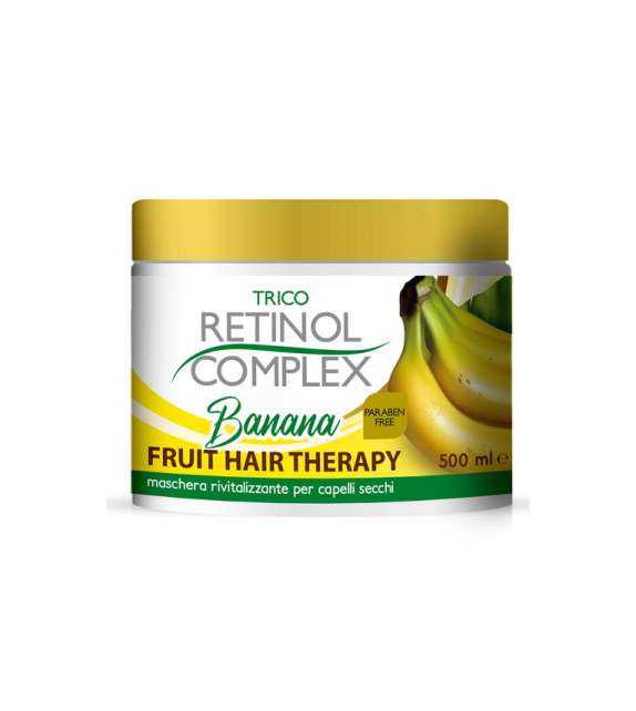 RETINOL MASCHERA CAPELLI SECCHI  CRESPI fragranza BANANA - 500 ml