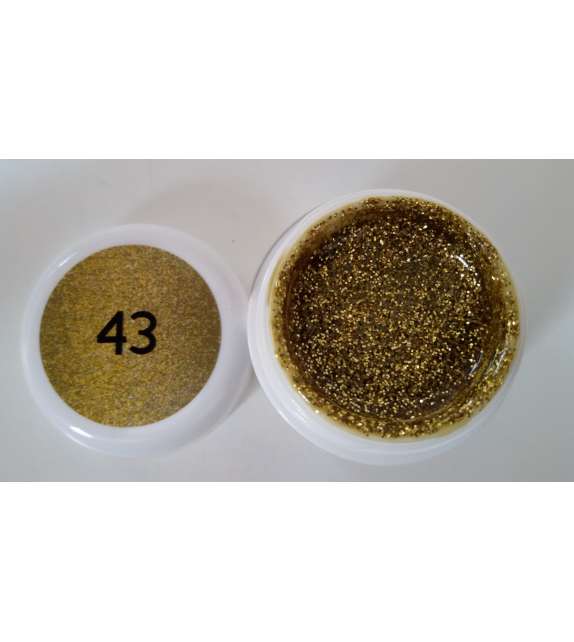 GEL COLOR GLITTER UV/LED - 43- GOLD 5ML