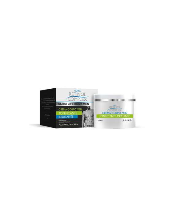 RETINOL COMPLEX CREMA CORPO uomo IDRATANTE TONIFICANTE MEN 250 ml