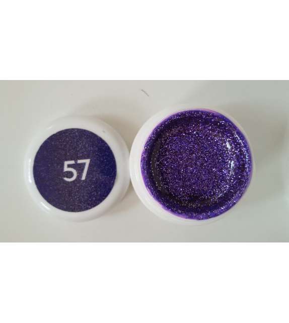 GEL COLOR GLITTER UV/LED - 57- LILAC STAR 5ML