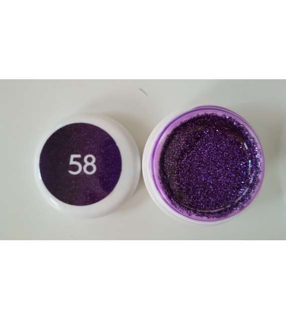 GEL COLOR GLITTER UV/LED - 58- STAR VIOLET 5ML