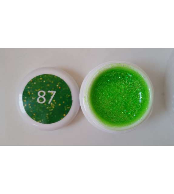 GEL COLOR GLITTER UV/LED - 87- PIXIE GREEN 5ML