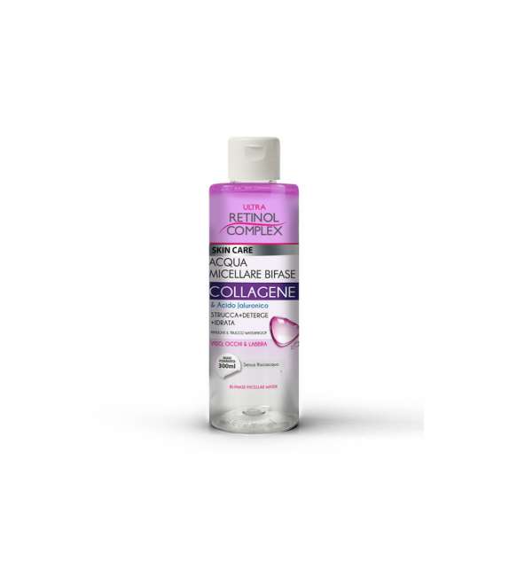 RETINOL Acqua Micellare Bifase con Collagene e Acido Jaluronico 300 ml