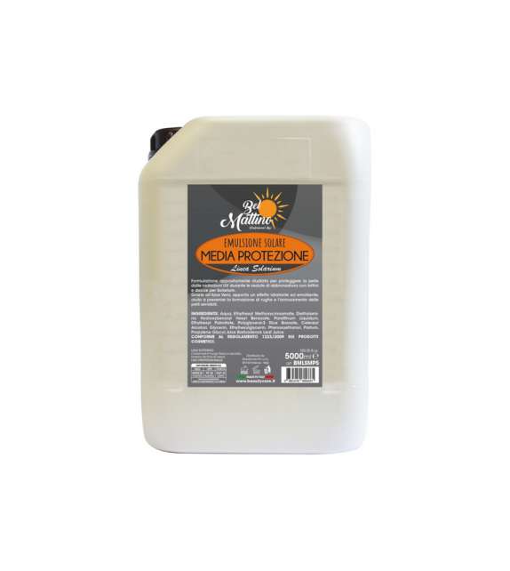 Emulsione Solare MEDIA PROTEZIONE Bel Mattino SOLARIUM Tanica 5000 ml