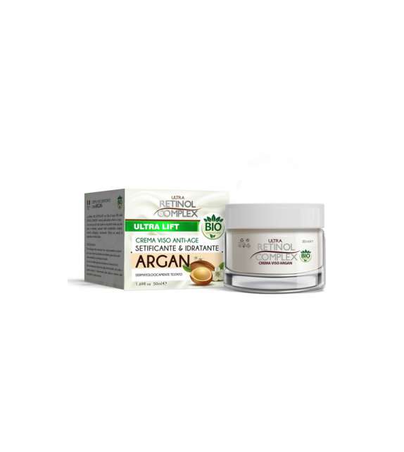 RETINOL Linea Biologica - Crema Viso Argan - Idratante e Setificante 50 ml