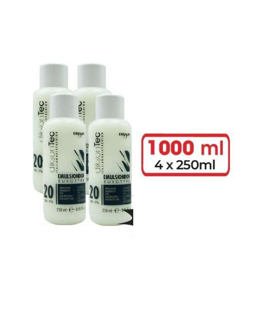kit 4 pz da 250ml -Dikson Tec EMULSIONE OSSIDANTE MEDIO 250ml - 20 volumi