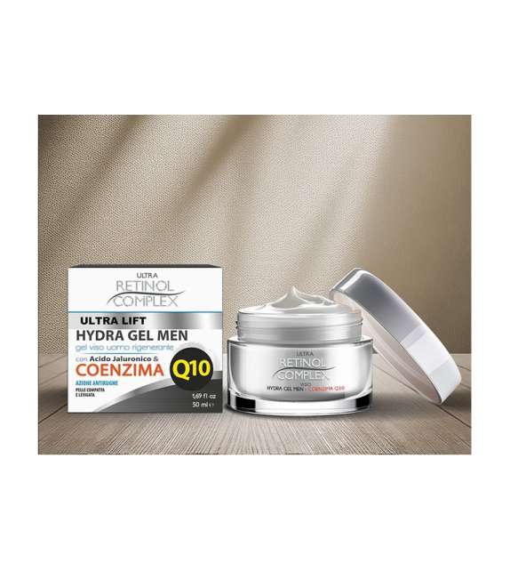 RETINOL UOMO - HYDRA GEL MEN -antirughe Idratante e Rigenerante 50ml