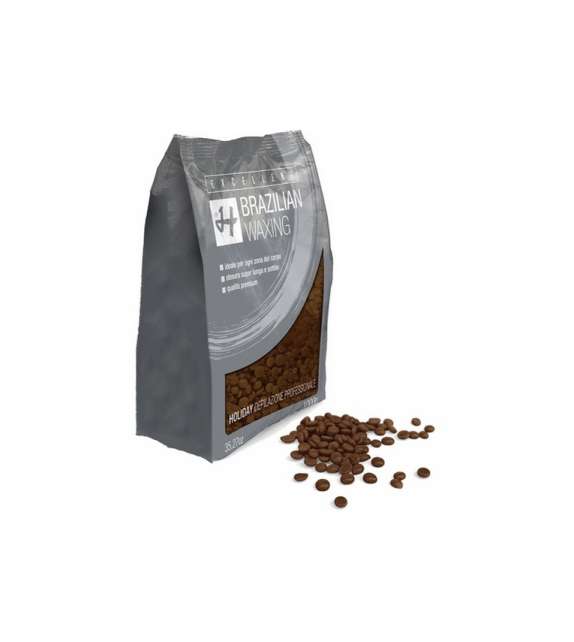 CERA BRAZILIAN IPOALLERGENICA IN PERLE HOLIDAY - busta 1000gr Cioccolato