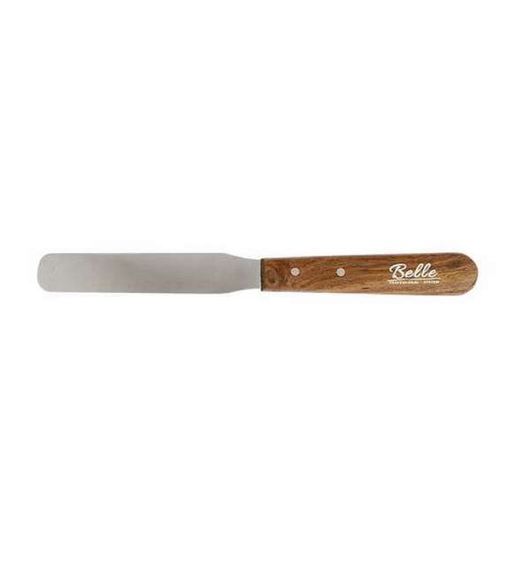 SPATOLA STENDICERA IN ACCIAIO INOX MANICO LEGNO DRITTA