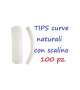 TIPS UNGHIE CON SCALINO  - CURVE - NATURALI - Scegli il formato