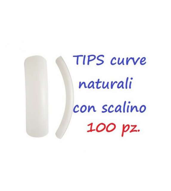 TIPS UNGHIE CON SCALINO  - CURVE - NATURALI - Scegli il formato