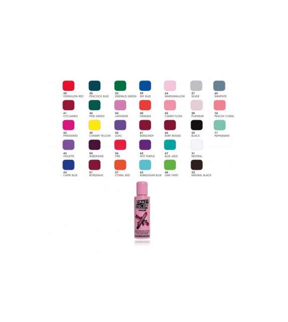CREMA COLORANTE SEMIPERMANENTE CRAZY COLOR 100ML - Scegli il Colore