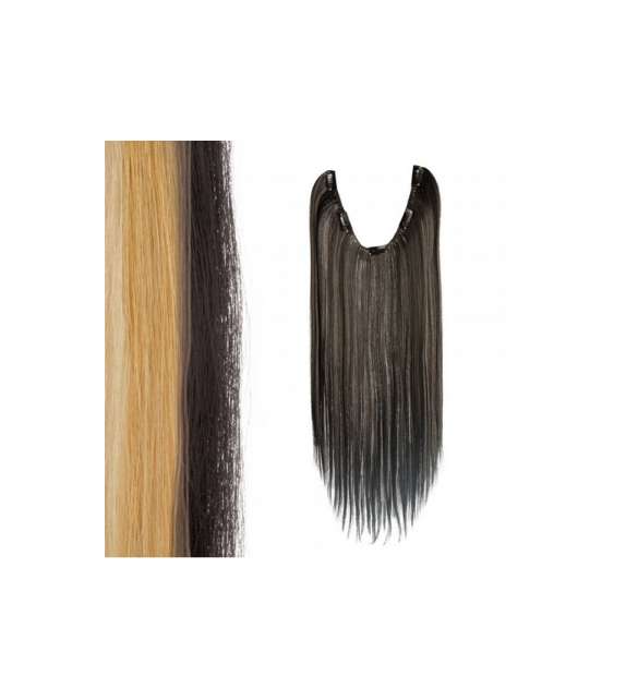 EXTENSION PIASTRABILE 33X50 CON 5 CLIPS COL.2016 CASTANO MESCIATO/BIONDO CHIARO