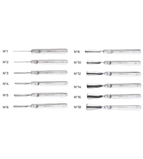 SGORBIA FISSA CON MANICO INOX STERILIZZABILE - Scegli la Misura