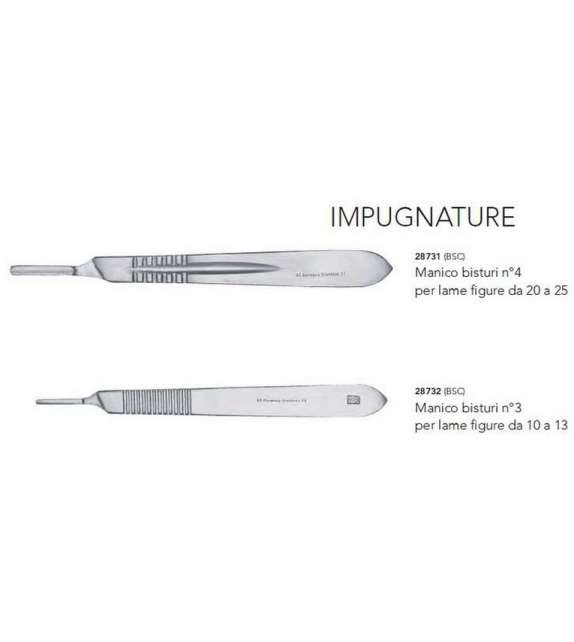 IMPUGNATURA PER BISTURI INOX STERILIZZABILE - Scegli la Misura