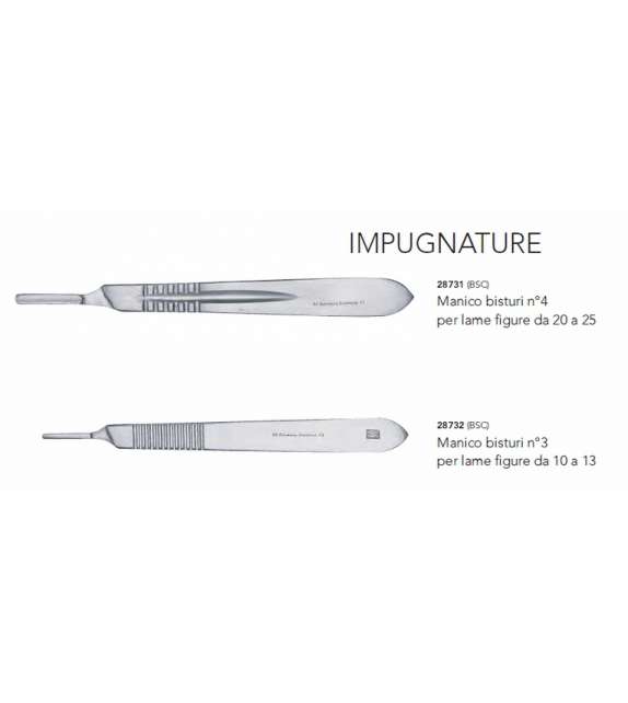 IMPUGNATURA PER BISTURI INOX STERILIZZABILE - Scegli la Misura