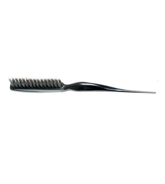 SPAZZOLA 3 FILE LUCIDA PER COTONATURA IN NYLON NERO