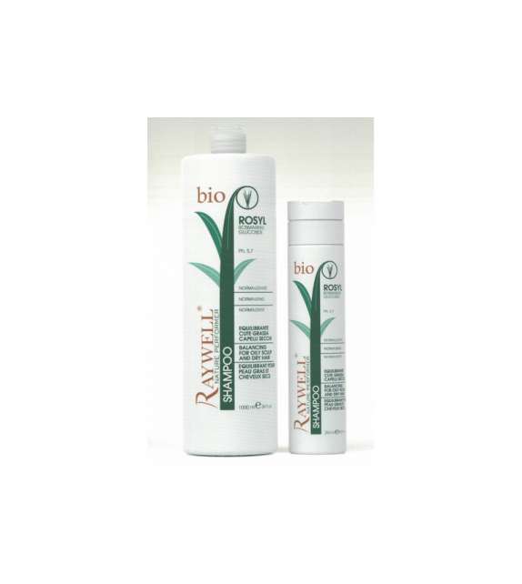 SHAMPOO BIO EQUILIBRANTE Capelli Secchi Cute Grassa RAYWELL ROSYL-Scegli Formato