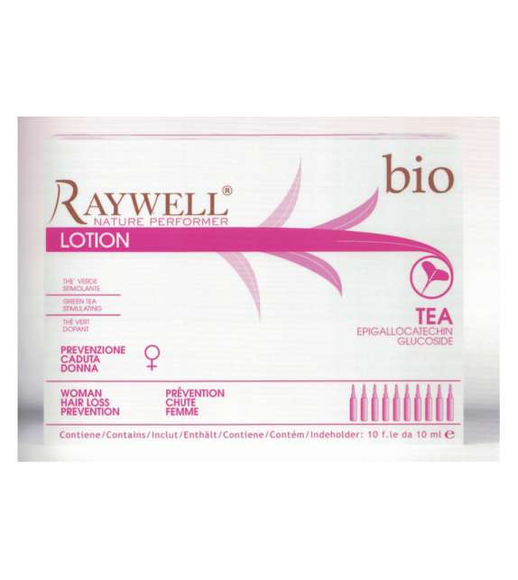 LOZIONE BIO STIMOLANTE Prevenzione Caduta Donna RAYWELL TEA - 10 fiale da 10ml