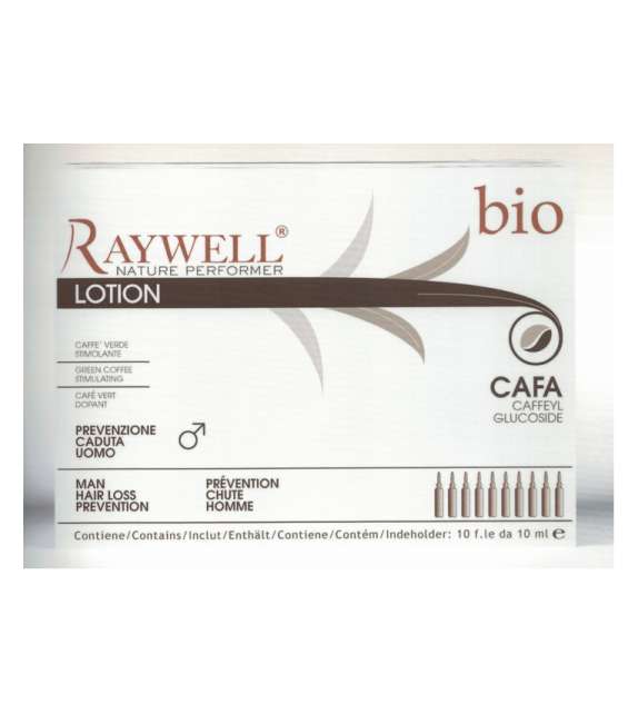 LOZIONE BIO STIMOLANTE Prevenzione Caduta Uomo RAYWELL CAFA - 10 fiale da 10ml