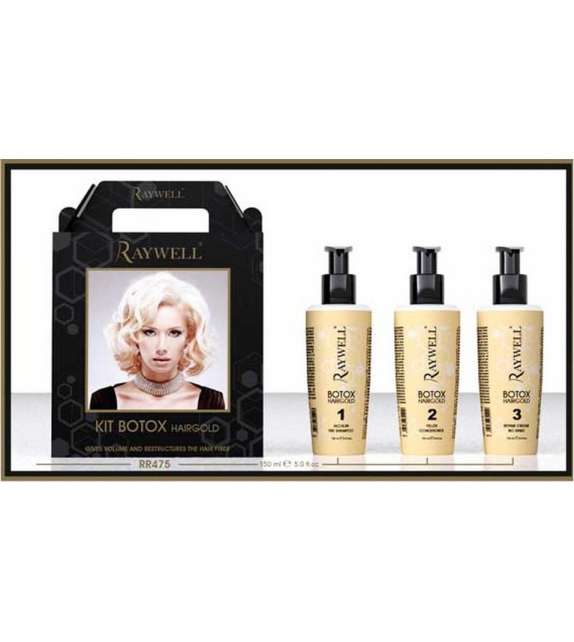 KIT 3 Step BOTOX  trattamento  RISTRUTTURANTE VOLUMIZZANTE RAYWELL 3x150ml