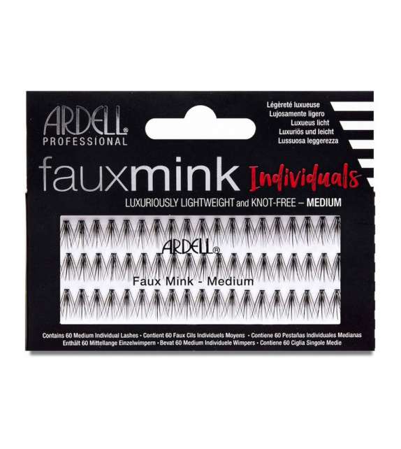 ARDELL Faux Mink Individuals CIGLIA a Ciuffetti Leggere SENZA NODI - MEDIE NERE