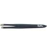 PINZETTA PROFESSIONALE SOTTILE NERA TAGLIO DRITTO BELLE 3,5"