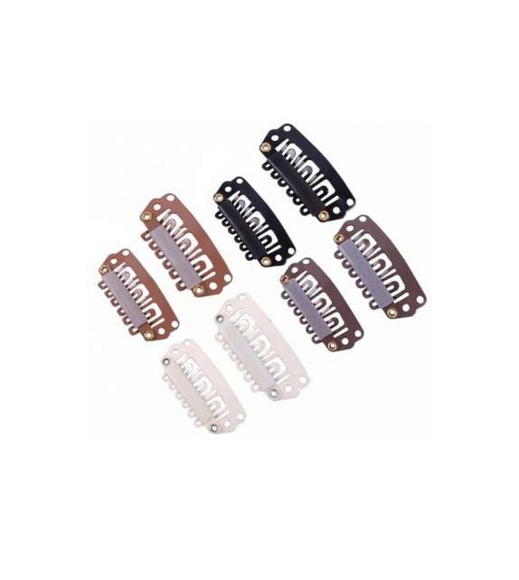 CLIPS IN ACCIAIO PER EXTENSION 10 PZ  - Scegli il colore