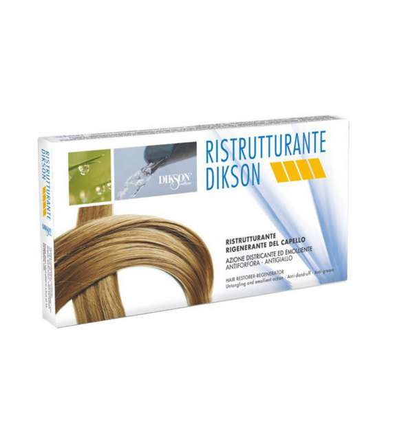 TRATTAMENTO RIGENERANTE DEL CAPELLO RISTRUTTURANTE DIKSON (12 FIALE x 12 ML)
