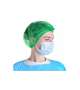 CUFFIA *** verde *** TNT TRASPIRANTE MONOUSO CON ELASTICO (100PZ)