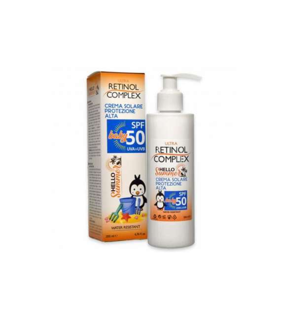 RETINOL SOLE - CREMA SOLARE BABY protezione alta SPF 50 - fl. 200ml HELLO SUMMER