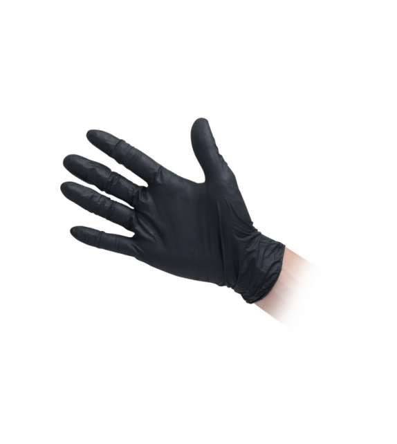 GUANTI in NITRILE NERO non talcati (100 pz) - Scegli
