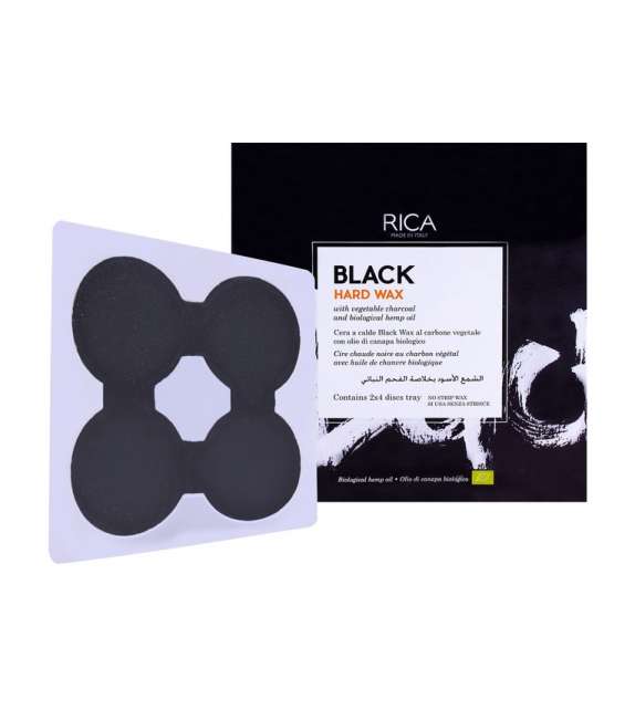 CERA RICA BRAZILIAN BLACK WAX Zone Sensibili Senza Strisce Conf. 8 DISCHI 1000g