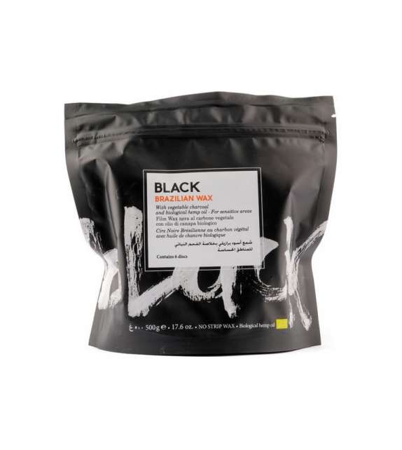 CERA RICA BRAZILIAN BLACK Zone Sensibili Senza Strisce DISCHI -busta 500g  NERA