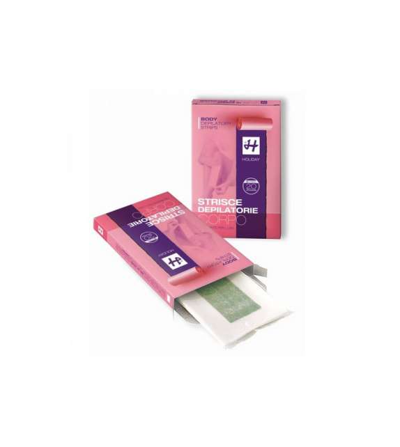STRISCE DEPILATORIE PRONTE CORPO & BRACCIA & GAMBE holiday (10 FOGLI 20 USI)