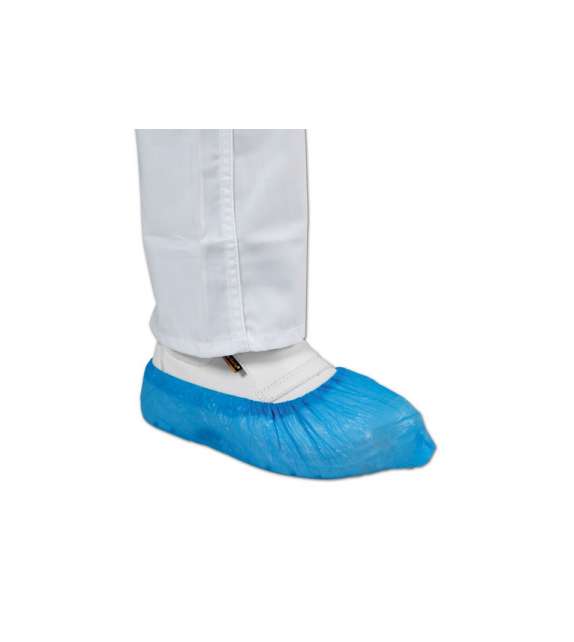 COPRISCARPE POLIETILENE AZZURRO con Elastico (100PZ)