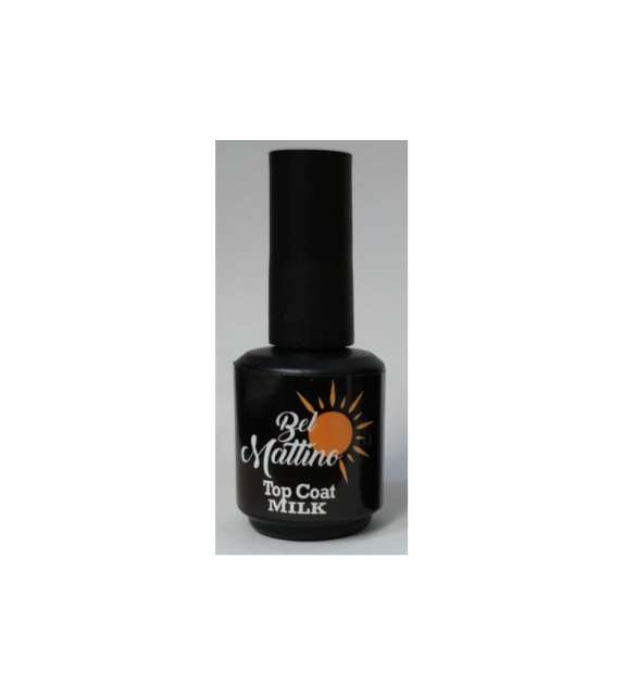 Bel Mattino Nails TOP COAT MILKY Bianco Latte professionale 15 ml