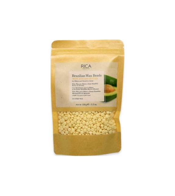 CERA in PERLE Senza Strisce al Burro di Avocado RICA BRAZILIAN WAX - busta 150gr