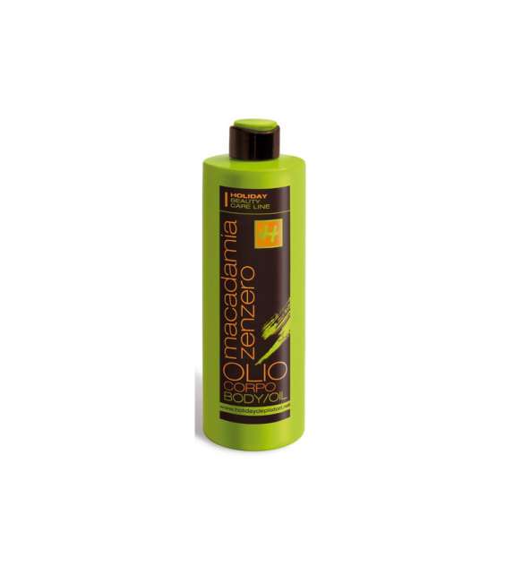 OLIO MASSAGGIO HOLIDAY flacone 500ml - MACADAMIA E ZENZERO