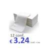 ASCIUGAMANI piegati 34 x 68cm in CARTA A SECCO GOFFRATA (50 pz)- 12 conf. VELV
