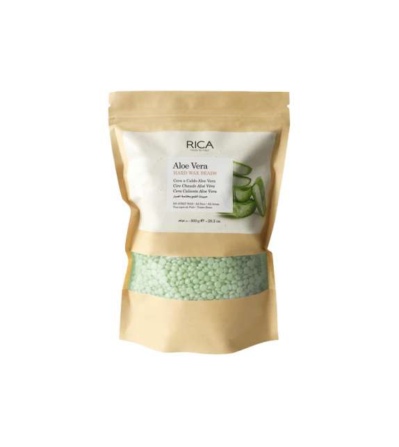 CERA a caldo - ALOE VERA - RICA - Senza Strisce in PERLE - busta 800gr gocce