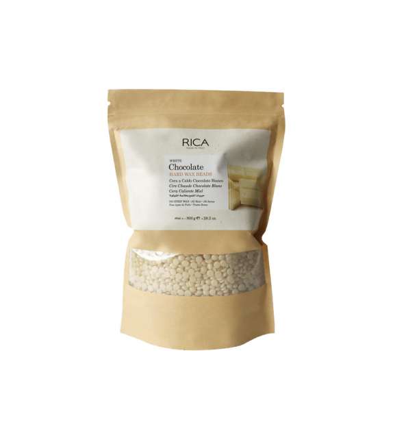 CERA a caldo CIOCCOLATO BIANCO - RICA -Senza Strisce in PERLE -busta 800gr gocce