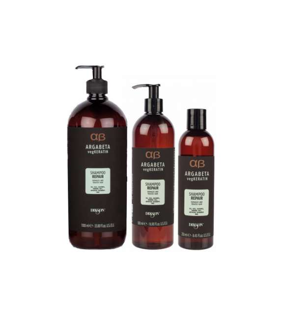 SHAMPOO REPAIR ARGABETA vegKERATIN CAPELLI DANNEGGIATI - Scegli il Formato
