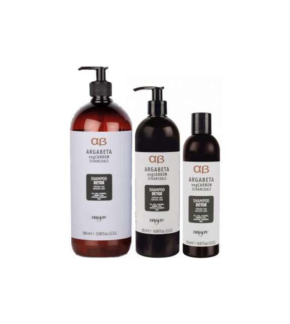 SHAMPOO DETOX ARGABETA vegCARBON CHARCOAL CAPELLI STRESSATI - Scegli il Formato