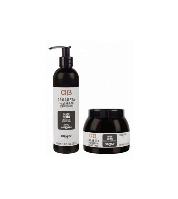 MASCHERA DETOX ARGABETA vegCARBON CHARCOAL CAPELLI STRESSATI - Scegli il Formato