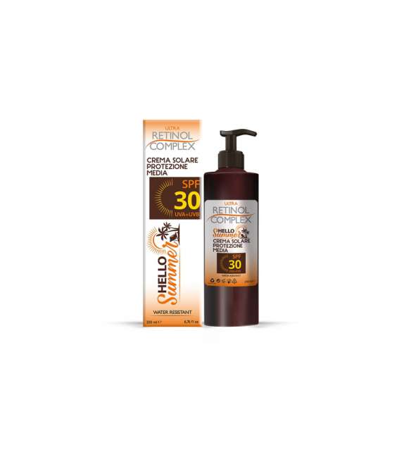 RETINOL SOLE -CREMA SOLARE protezione media SPF 30 - flacone 200ml HELLO SUMMER