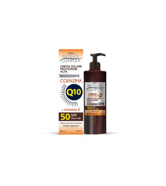 RETINOL SOLE - CREMA SOLARE VISO protezione SPF 50 COENZIMA Q10 -flac.  200ml