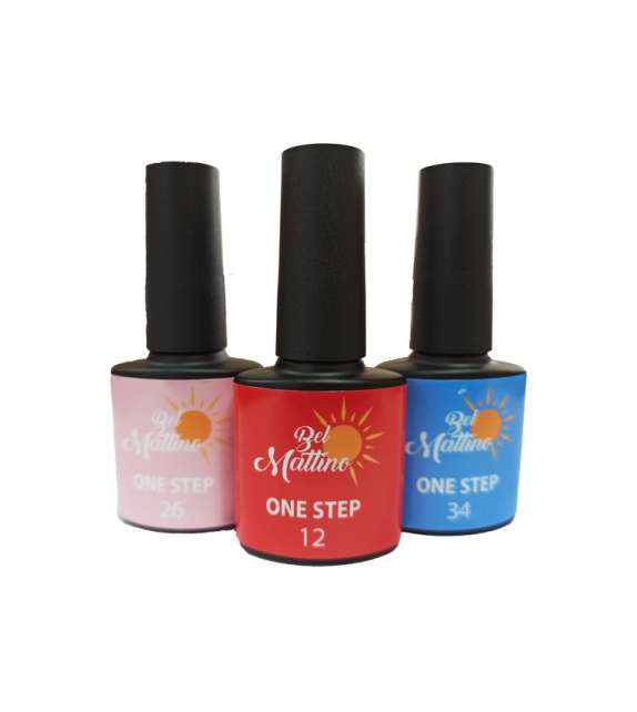 Bel Mattino Nails ONE STEP SMALTO 3 in 1 SEMIPERMANENTE UV 7ML - Scegli Colore