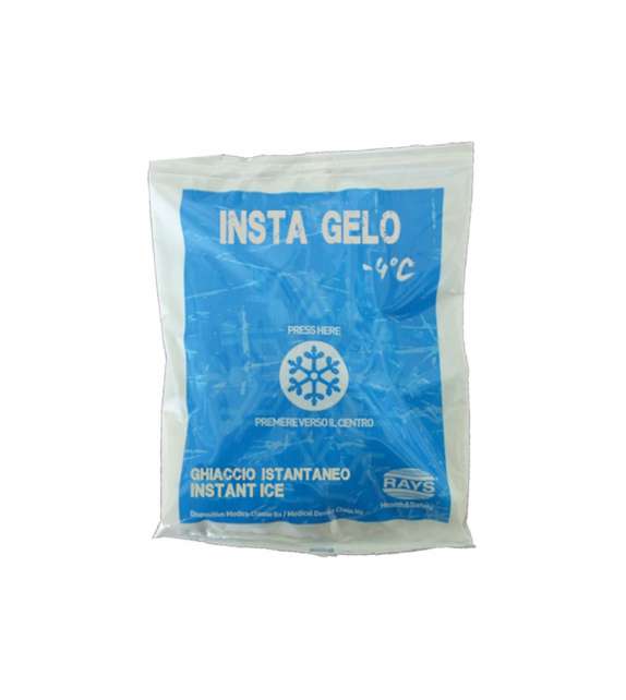 GHIACCIO ISTANTANEO SINTETICO PE MONOUSO 16x18 cm -4°C RAYS Sacco Insta Gelo